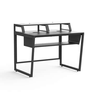 Wavebone Star Rover™ Studio Desk with Keyboard Tray - Black Finish image 9
