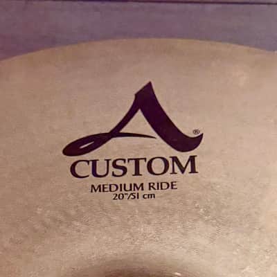 Zildjian 20" A Custom Medium Ride Cymbal 2002 - Present - Brilliant image 2