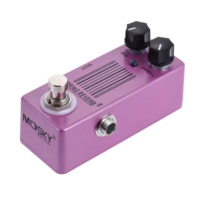 Mosky Spring Reverb Mini Single Guitar Effect Pedal Spring Reverb Sound Pink image 2