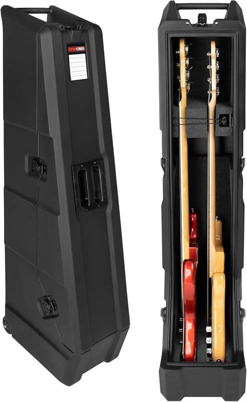 Gator 2-in-1 Hard Case for Two Electric Bass Guitars, Precision, Jazz, Stingray image 1