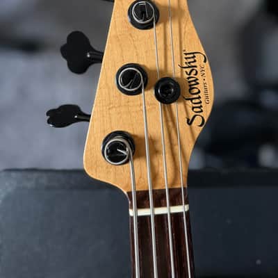 Sadowsky NYC Jazz - Brazilian fret board ! 2011 - blue burst poly image 4