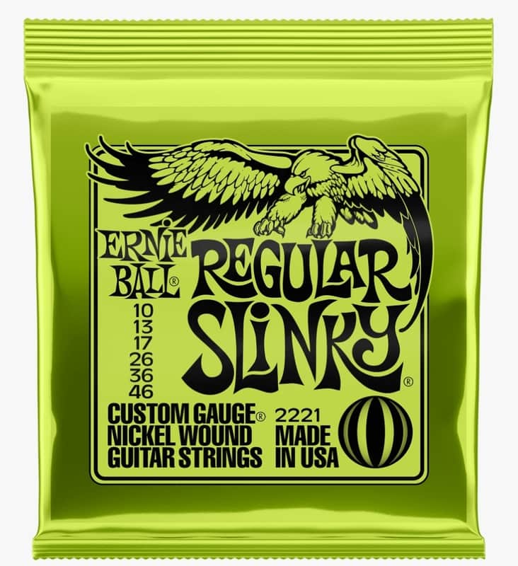 6 packs Ernie Ball 2221 Regular Slinky Nickel Electric Guitar Strings (10-46) 2010s - Silver image 1