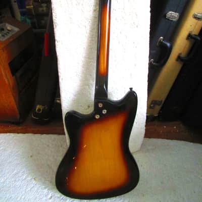 Harmony H-15 Bobcat Guitar, 1960's, Sunburst, 2 Dearmond Pickups, Case image 8