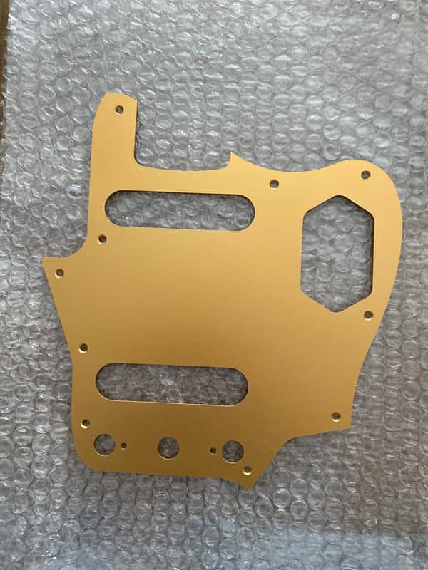 Fender Squier Jaguar - Anodized gold pickguard image 1