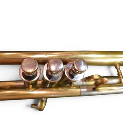 SVintage Soviet Bb Trumpet “Pompovaya Truba” No. 3461 — Moscow Musical Instrument Factory — 1970s — Brass & Silver Finish with Original Velvet Case image 10