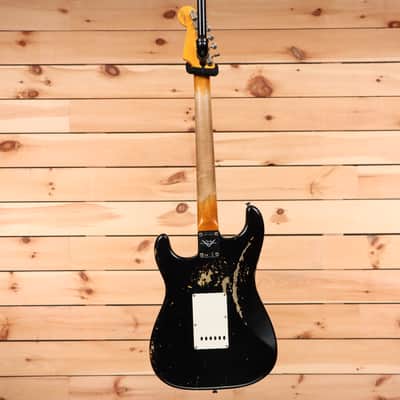 Fender Custom Shop 1960 Stratocaster Heavy Relic - Aged Black over 3-Color Sunburst-CZ576853 image 9