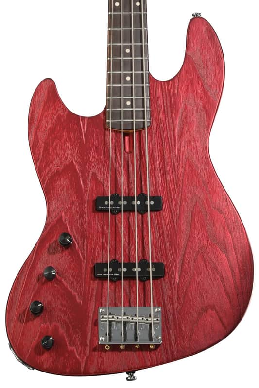 Sire Marcus Miller V6 4-string Left-handed Electric Bass Guitar - Candy Apple Red image 1