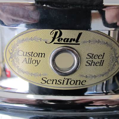 Pearl SensiTone 14x5" Beaded Steel Snare Drum 2000's- Chrome Over Steel image 2