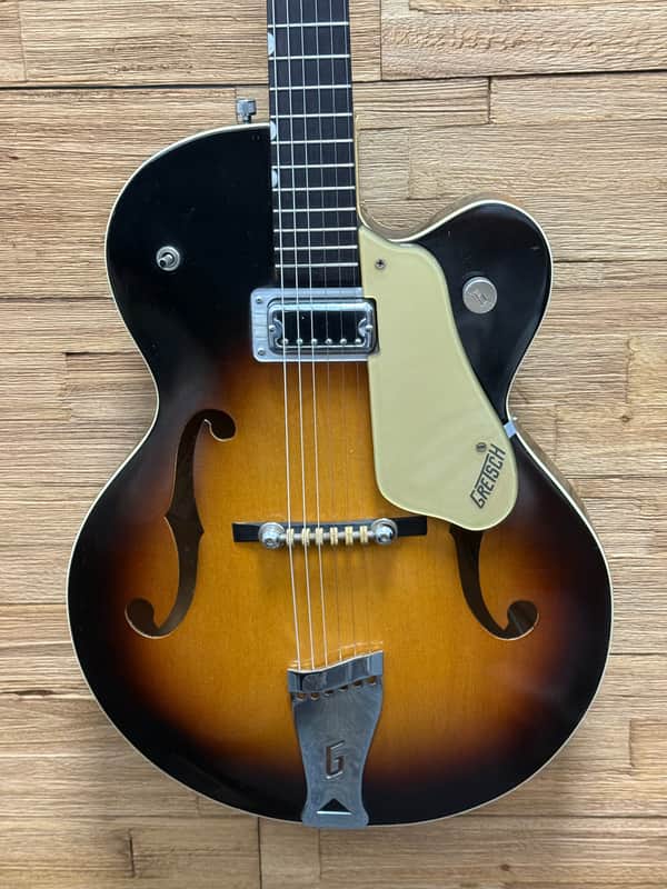 Gretsch 6124 Single Anniversary Hollow Body Guitar 1961 - Shaded Golden Sunburst w/non orig hard case image 1