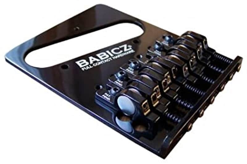 Babicz Full Contact Hardware ORIGINAL SERIES FCH6 TELE STYLE BRIDGE, 6 String, Black image 1