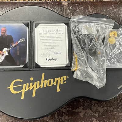 Epiphone Limited Edition Bjorn Gelotte Jotun Les Paul Custom Bone White Signature Guitar w/ Hardshell Case image 5