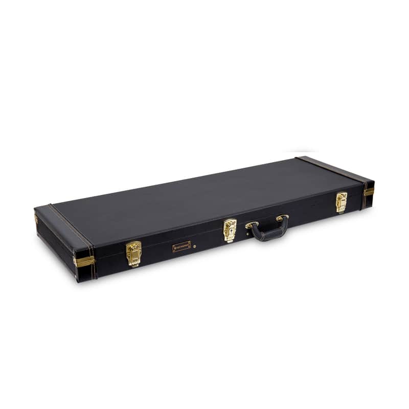 Crossrock Wooden  Electric Guitars Case Fits Fender Telecaster and Stratocaster in Black image 1