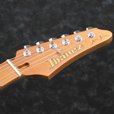 Ibanez Martin Miller Signature 6 String Electric Guitar w/Case - Transparent Aqua Blue (MM1TAB) image 7