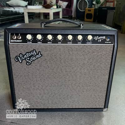 Vintage Sound Amps Vintage 15 1x12 Combo - Black/Silver with NOS Tubes & Premium Upgrades image 1