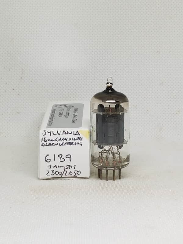 Sylvania JAN 6189 Gray Plate Balanced Single NOS 12AU7 6189 image 1