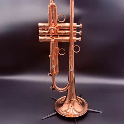 ARCH CITY BRASS AURA MK II JAZZ TRUMPET – COPPER LACQUER – SPECIAL ORDER GOLD BRASS BELL – DELUXE CASE image 1