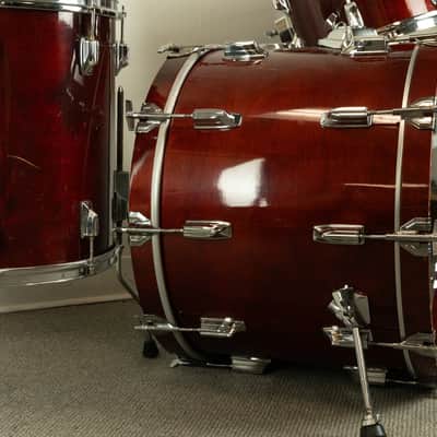 1980s Tama Cherry Wine 14x22 8.5x13 and 16x16 Drum Set image 3