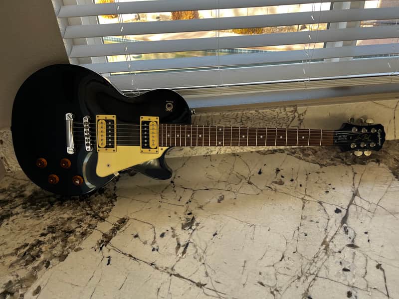 Epiphone Les Paul Custom Pro Electric Guitar Black Ebony w Hard Shell Case image 1