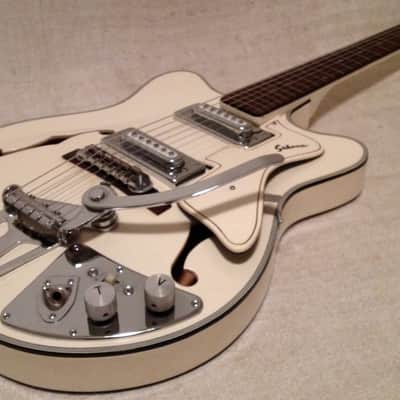 1960's Sekova White Hollowbody Electric Guitar Japan MIJ image 7
