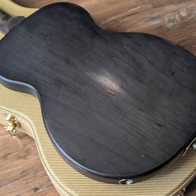 2023 Mule Modest Mavis Resophonic Electric Resonator Guitar Faded Black Relic W/OHSC image 16