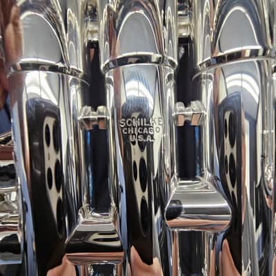 Schilke E3L-4 Traditional Custom Series 4-Valve Eb Trumpet with Tuning Bell - Silver Plated 2026 w/ case image 4