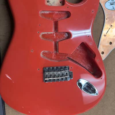 1996 Fender Stratocaster Vintage '62 American Strat Body Fiesta Red image 18