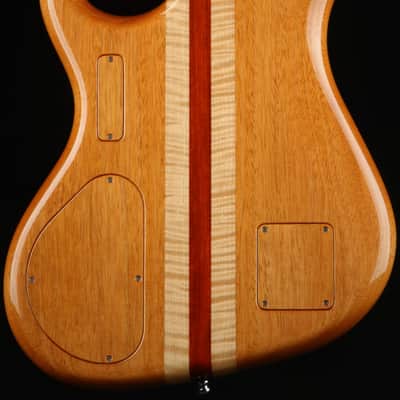 Alembic Spectrum - Cocobolo Top with Mahogany Body - Blue and Red Side LEDs - Guitar with Hard Shell Case image 4