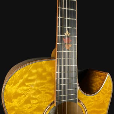 Tanglewood TWX6CESMF Winterleaf Exotic Venetian Cutaway, Quilted Natural image 6