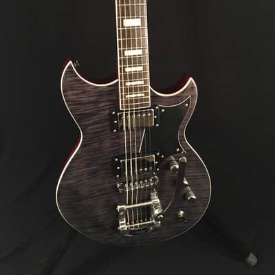 Reverend Sensei HB FM Limited Edition 2016 Trans Black w/Case image 7