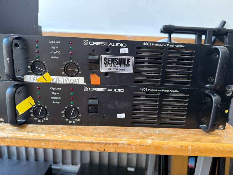 Crest Audio 4801 1200-Watt Power Amplifier 1990s - Black image 1