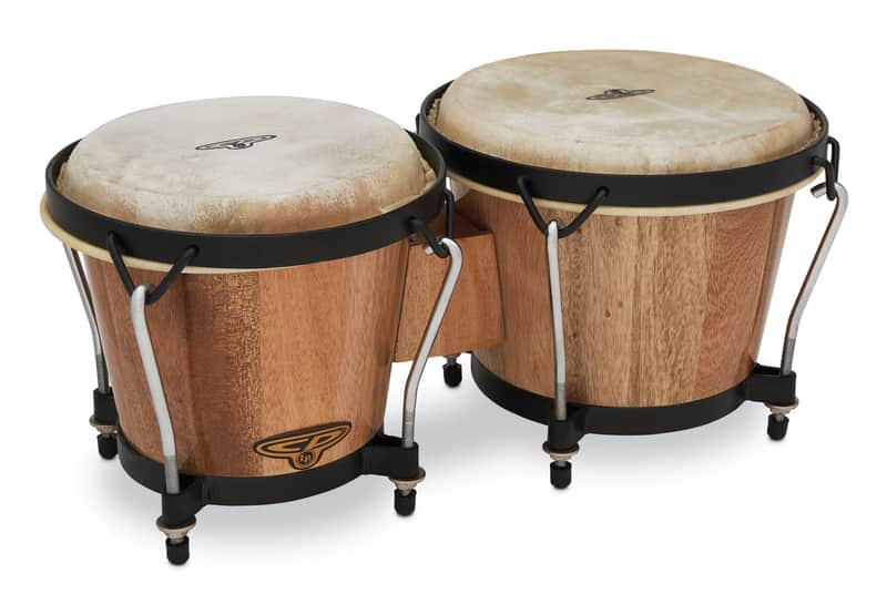 CP Traditional 6" and 7" Bongos - Natural Wood with Black Hardware image 1