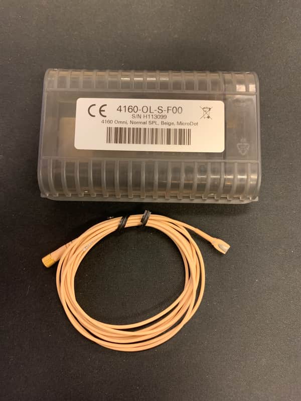 DPA 4160 Series Slim Omnidirectional Microphone Normal SPL (Beige, MicroDot) image 1