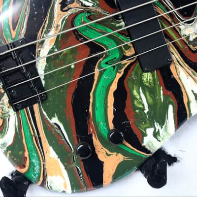 Custom Swirl Painted Dean Edge 09 Bass Guitar image 11