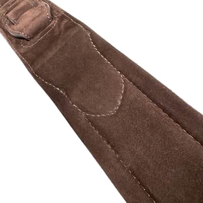 Walker & Williams NL-06-CGN New Cognac Brown "Skinny" 2" Super Soft Full Grain Nubuck Leather Padded Guitar Strap image 10