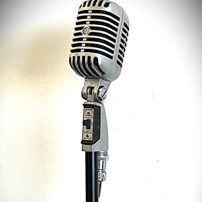 Vintage 1960's Shure 55SW Dynamic Microphone, w/cable & stand, working, Hear it~ image 2
