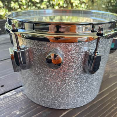 Pearl President Deluxe Concert Tom Set 8" and 10" with Stand Ct950 Silver Sparkle (PSD0810P/C450) imagen 5