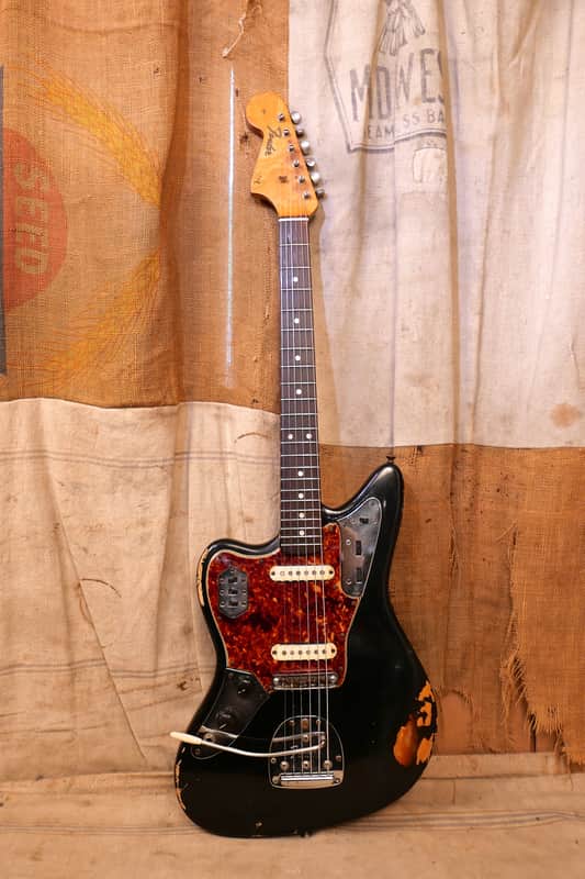 Fender Jaguar - Lefty 1965 Black - Refin image 1
