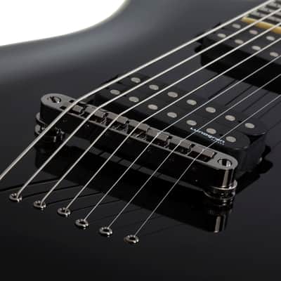 Schecter C-7 Blackjack Gloss Black 7-String Electric Guitar + Hard Case - NEW image 4