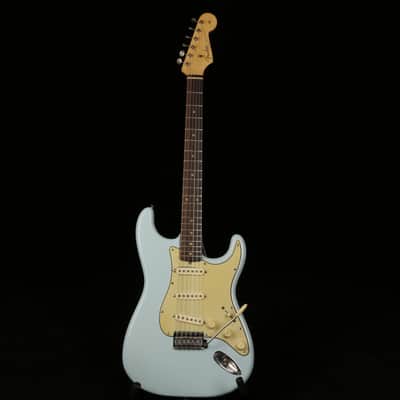 Fender Stratocaster 1961 Slab Board Sonic Blue all original except refinish w/OHSC image 2