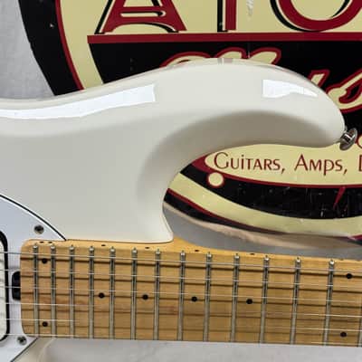 Ernie Ball Music Man Silhouette HSH Hardtail Guitar with Case 2018 - White / Maple neck image 3