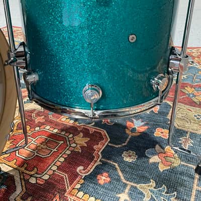 DW Collector's Series 4-Piece Shell Pack 10", 12", 16" 22" Drum Kit, Teal Glass image 11