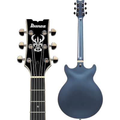 Ibanez Artcore Expressionist AMH90-PBM 6-String Hollow Body Electric Guitar with Macassar Ebony Fretboard, Right-Handed, Prussian Blue Metallic image 3