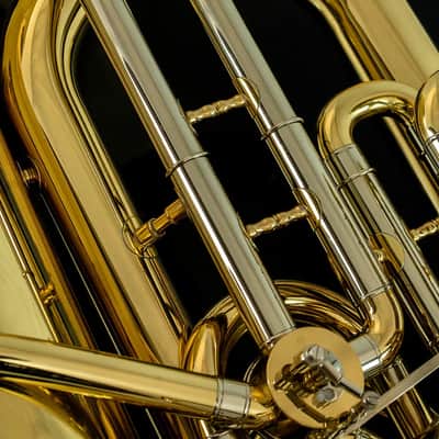 John Packer JP279F Key of F Yellow Brass Brass Body Tuba w/Hard ABS Wheeled Case, Mouthpiece, Valve Oil & Tuning Slide Grease image 6
