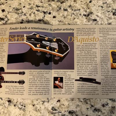 Fender Master Series Catalog Brochure Esprit Flame D'Aquisto image 4