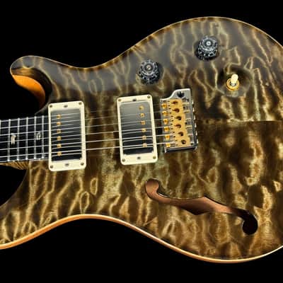 2018 Paul Reed Smith PRS Custom 24 Semi-Hollow Quilted 10 Top Wood Library ~ Trampas Green image 2