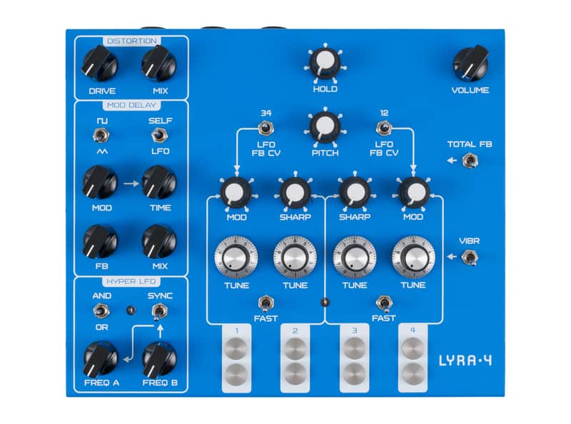 SOMA Laboratory Lyra-4 Organismic Drone Synthesizer (Blue) [USED] image 1