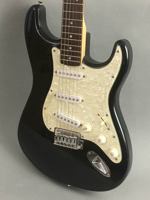 Vintage 100% Original Squier Strat 2003 Gloss Black Natural Relic