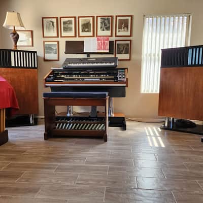 Rare, Vintage (1971) Hammond X66 with 2 Matching tone cabinets, cables, pedals and bench. image 5