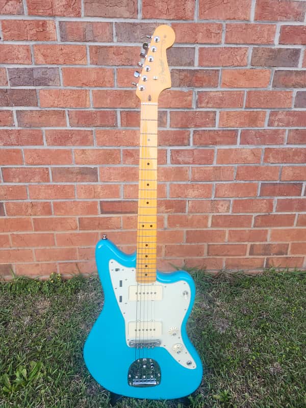 Fender Jazzmaster American Professional 2 2020-2024 - Miami Blue with upgraded Mastery bridge
