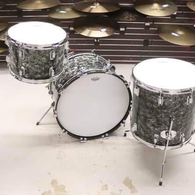 Rogers Holiday 3pc Drum Set Kit Vintage 1960's 22/13/16" Black Diamond Pearl image 13